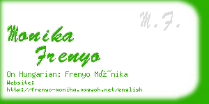 monika frenyo business card